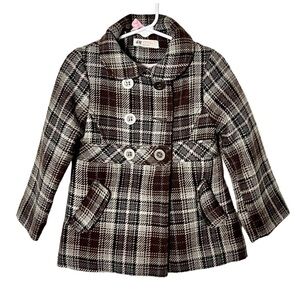 Girl’s H & M Plaid Peacoat Size 2-3 Years
